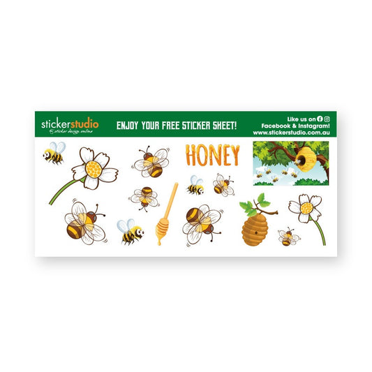 Honey graphics free sticker sheet