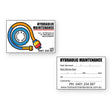 Hydraulic maintenance service stickers front and back