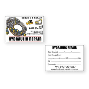 Hydraulic Repair service stickers front and reverse