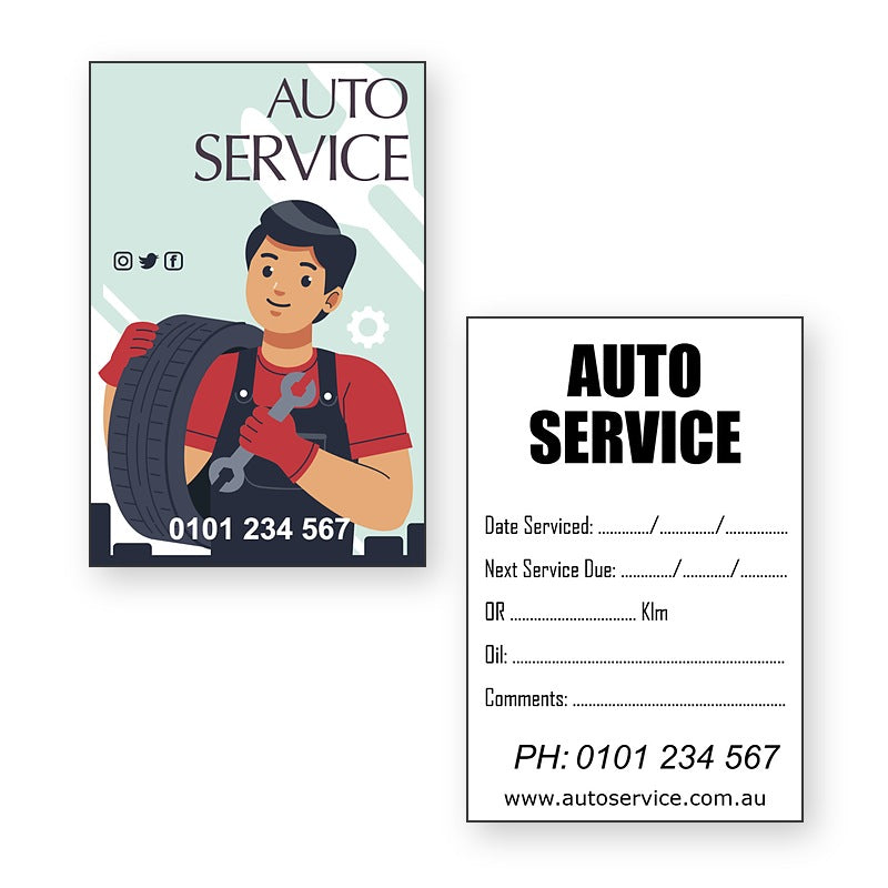 Inside Windscreen Stickers – front and reverse