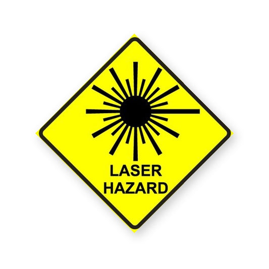 Laser Hazard Diamond Warning Sign Sticker