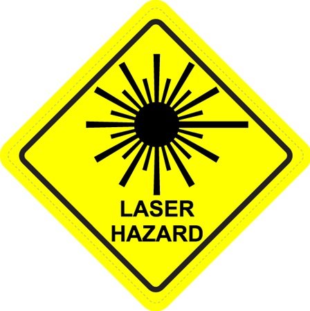 Laser Hazard Diamond Warning Sign Sticker