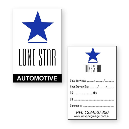 Lone Star window stickers front and reverse