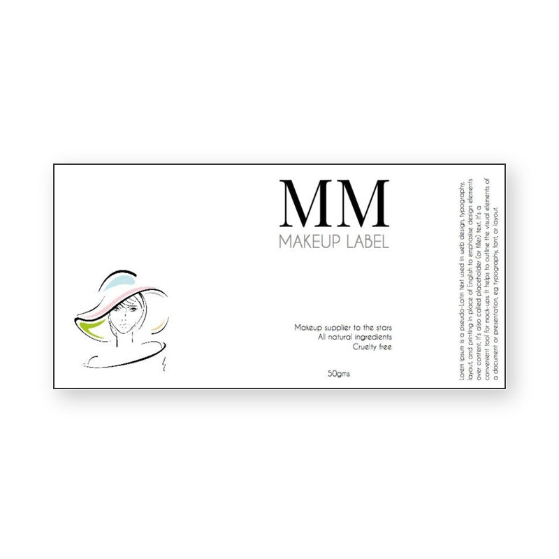 Makeup Label – product label
