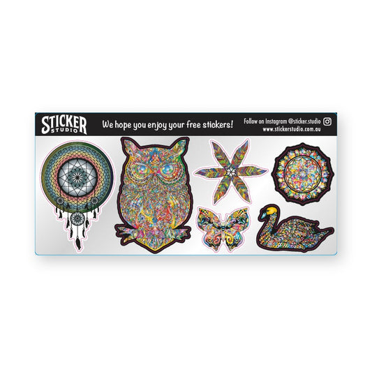 Mandala free sticker sheet