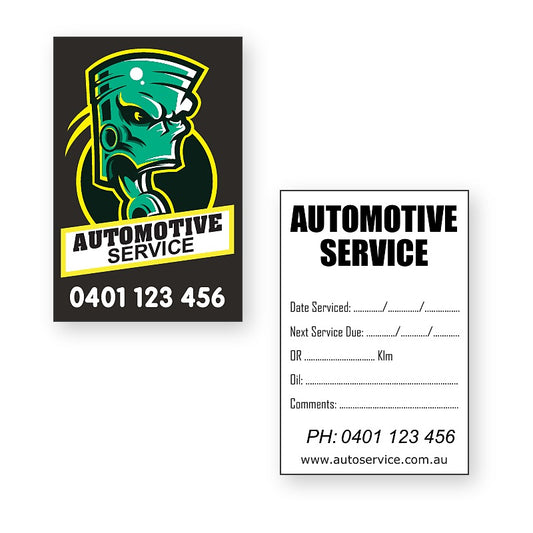 Mechanical Reminder Stickers - front and back