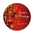 Christmas Red Circle Wine Label product image