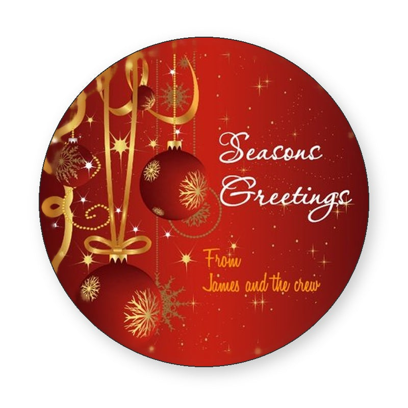 Christmas Red Circle Wine Label product image