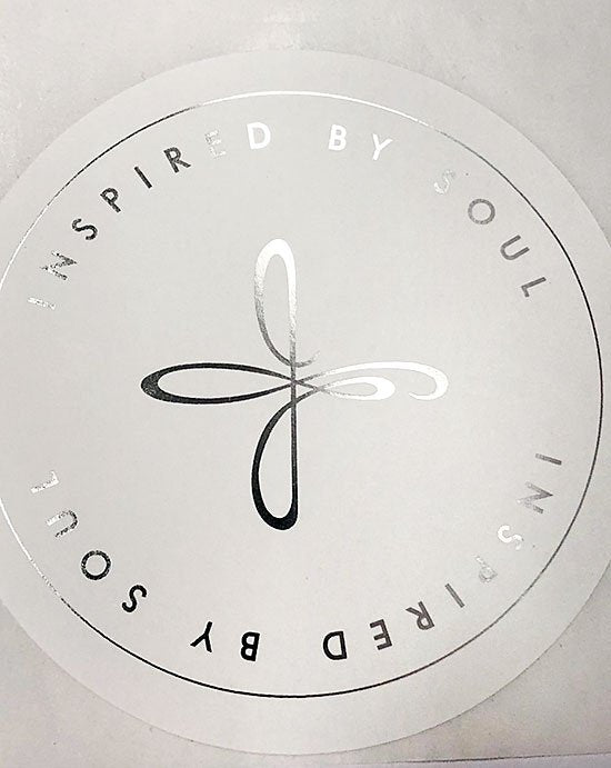 Metallic Silver ink on Matt paper labels