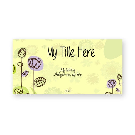 Modern Art Floral Label