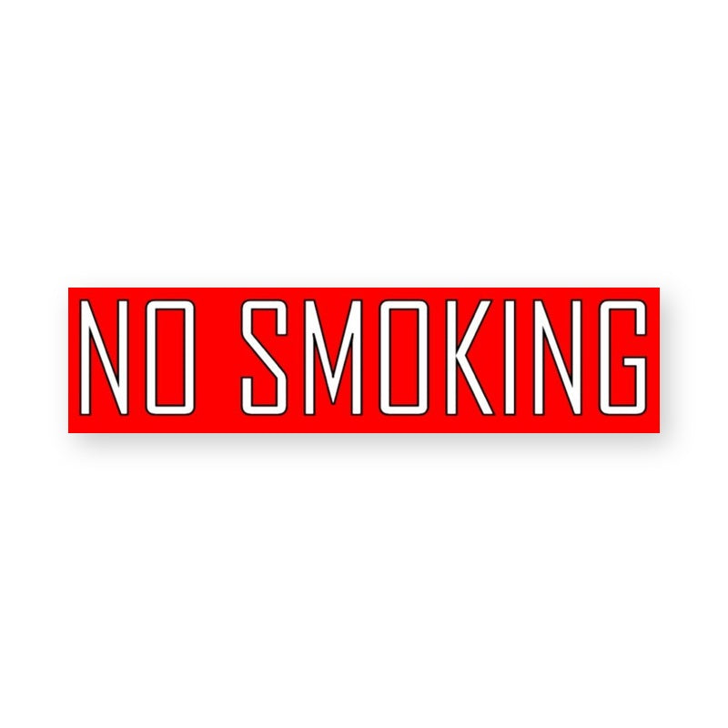 No Smoking Warning Sign Sticker