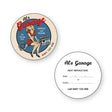 Oil Change Due Stickers - front and back