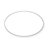Oval Horizontal Metallic Sticker