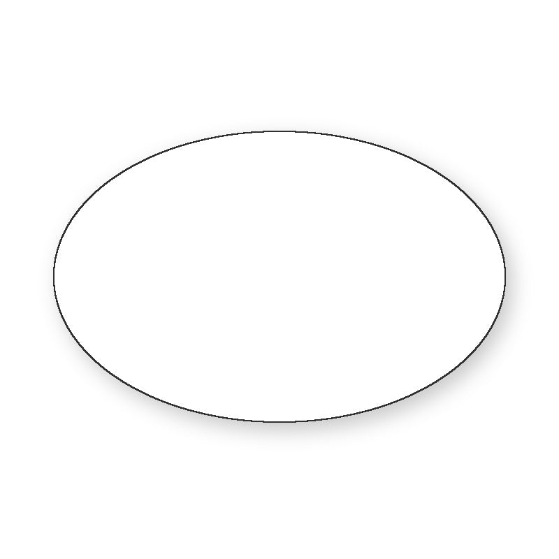 Oval Horizontal Metallic Sticker