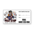 Pest Inspection Due sticker