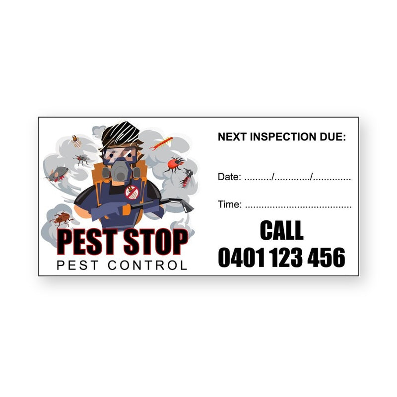Pest Inspection Due sticker