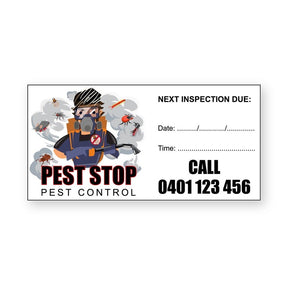 Pest Inspection Due sticker