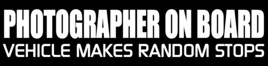 Photographer on Board Bumper Sticker