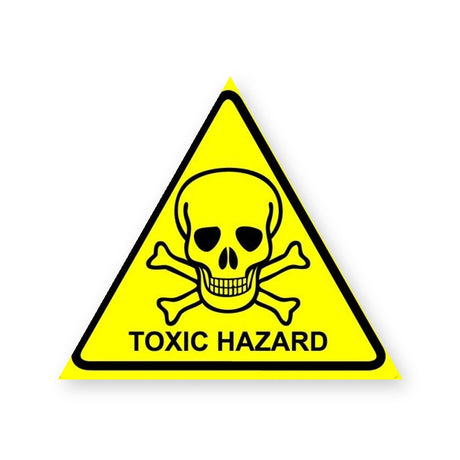 Toxic Hazard Warning Sign Sticker