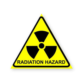 Radiation Warning Sign Sticker