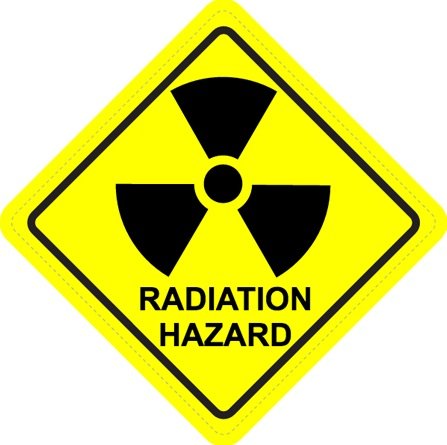 Radiation Hazard Diamond Warning Sign Sticker