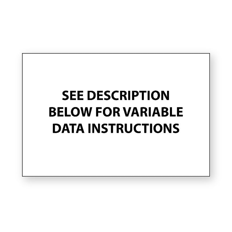 Rectangular Horizontal 1.5:1 Label VD