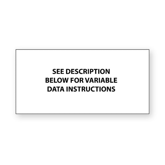Rectangular Horizontal 2:1 Label VD