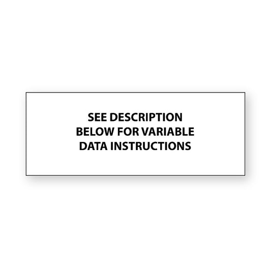 Rectangular Horizontal 2.5:1 Label VD