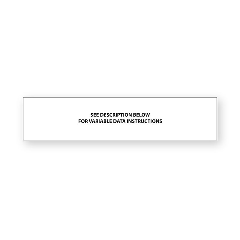 Rectangular Horizontal 4:1 Label VD