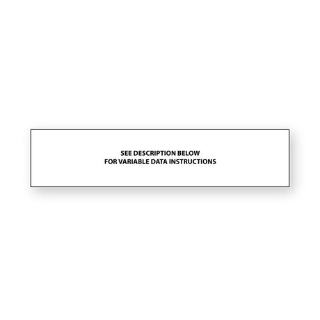 Rectangular Horizontal 4:1 Label VD