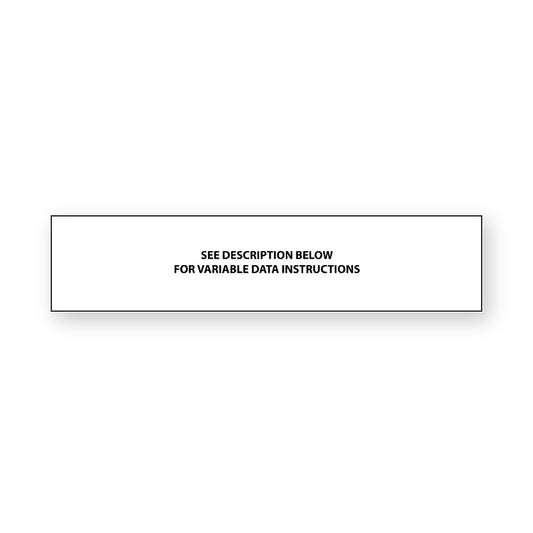 Rectangular Horizontal 4:1 Label VD