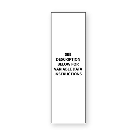 Rectangular Vertical 3:1 Label VD