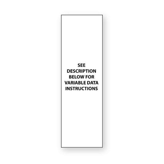 Rectangular Vertical 3:1 Label VD