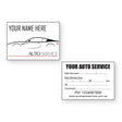 100 x Service Reminder Stickers - front and back