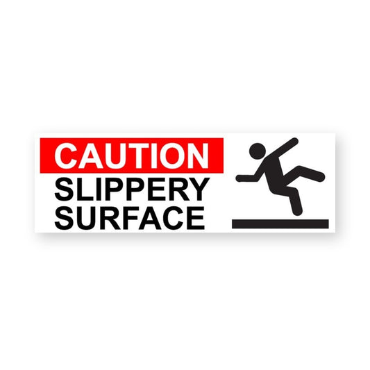 Slippery Surface Warning Sign Sticker