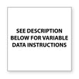 Square Label Var Data