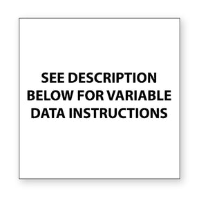 Square Label Var Data