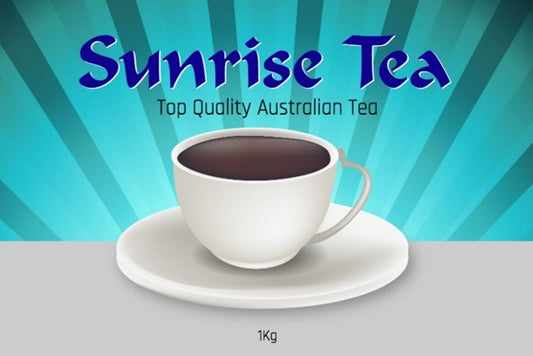Sunrise Tea Packet Label