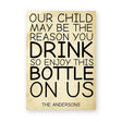 Teacher Thank You Our Child Wine Label