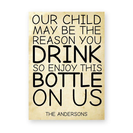 Teacher Thank You Our Child Wine Label
