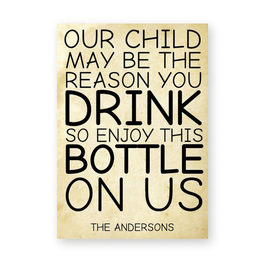 Teacher Thank You Our Child Wine Label