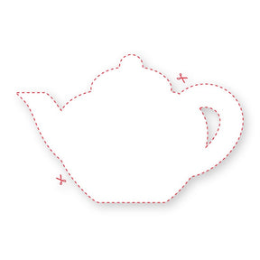 Blank Teapot Shaped Label product image