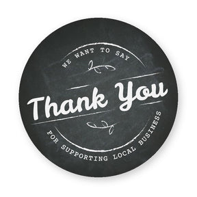 Thank You for supporting local business sticker