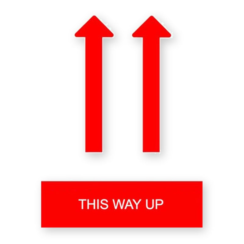 This Way Up Shipping Warning Label