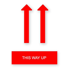 This Way Up Shipping Warning Label