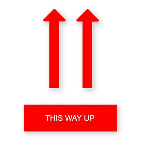 This Way Up Shipping Warning Label