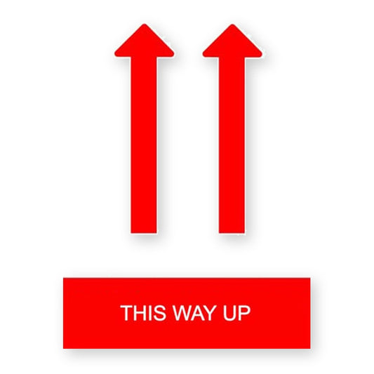 This Way Up Shipping Warning Label