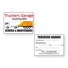 Truck Service Stickers - front and back