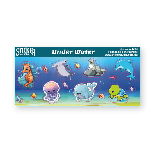 Under Water free sticker sheet