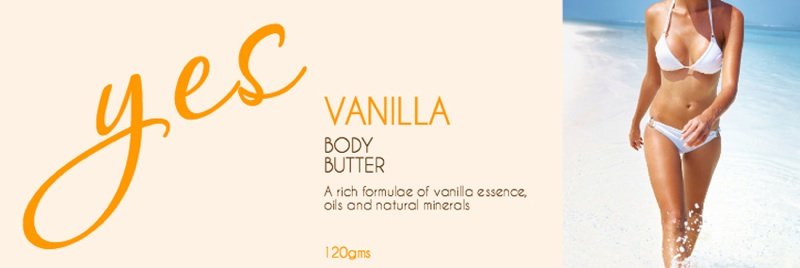 Vanilla Body Butter package Label